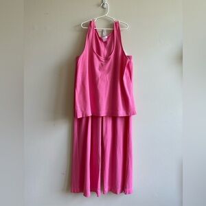 Lake Pointelle Tank Set in Pink (S)